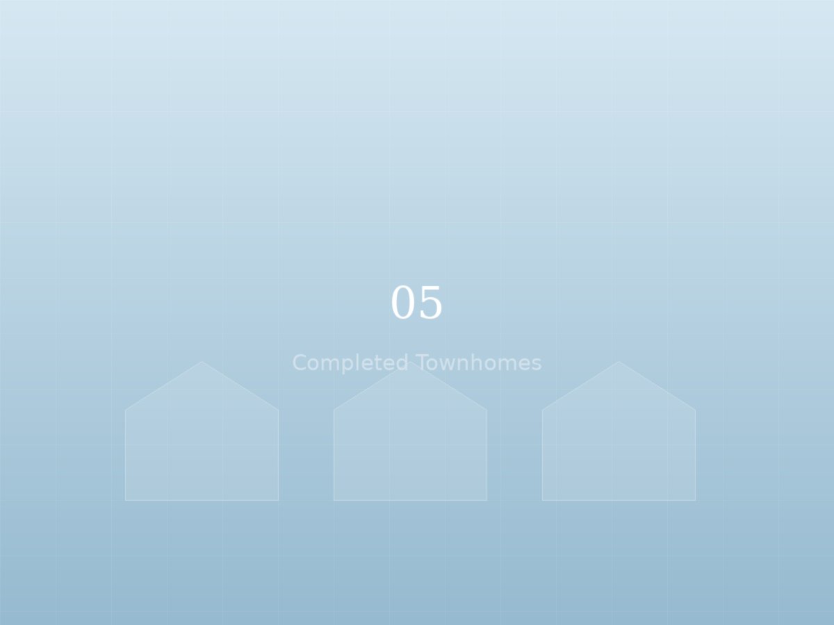 Completed townhomes