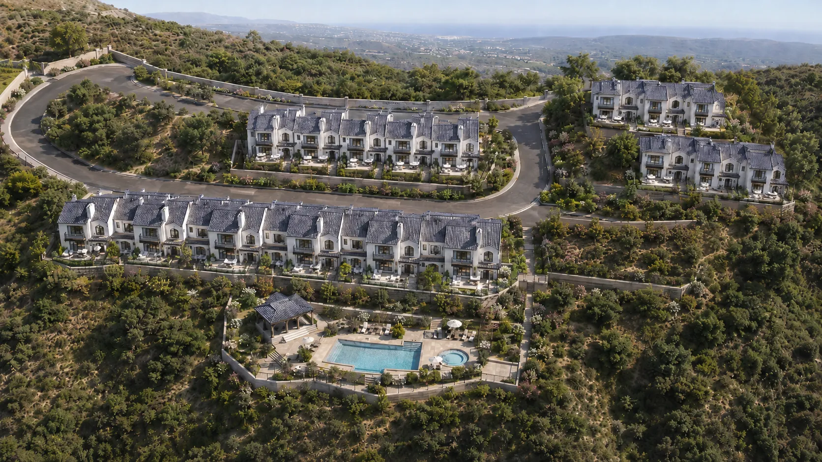 Conceptual rendering of Vista Del Mar Townhomes in Pacific Palisades